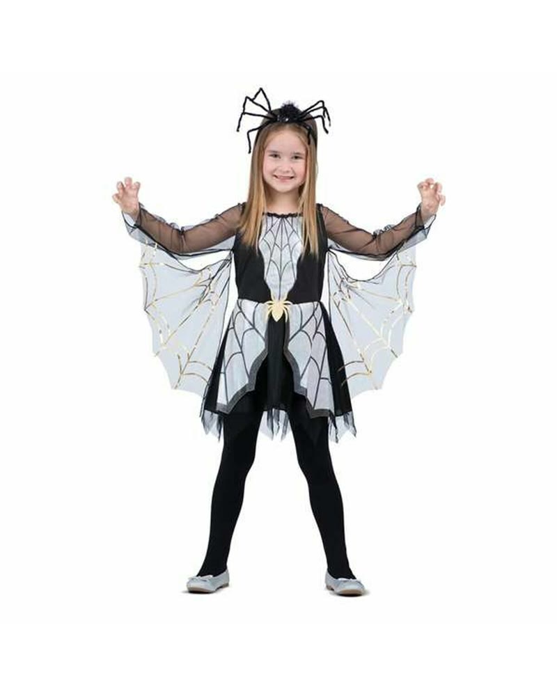 Déguisement d'araignée pour fille avec cape toile d'araignée et serre-tête