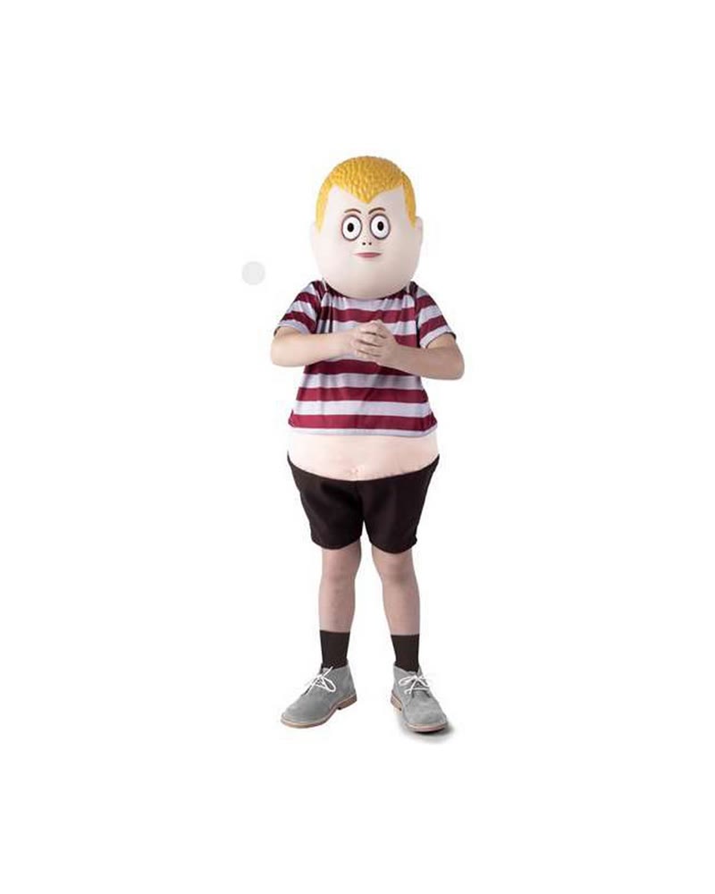 Costume officiel de Pugsley Addams pour enfant avec marinière rayée et masque
